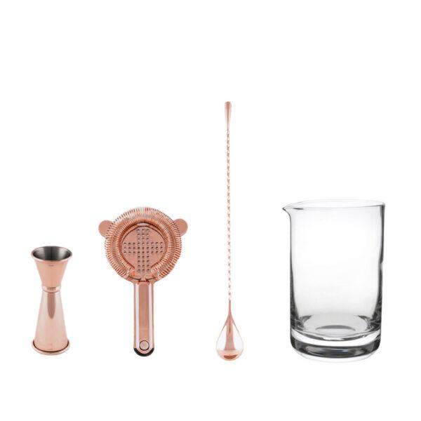 Mixing Glass Cocktail Kit, Stirred Cocktail Set, Copper Barware, Cocktail Bar Tools, Cocktail Accessories | The Cocktail Shop, Australia
